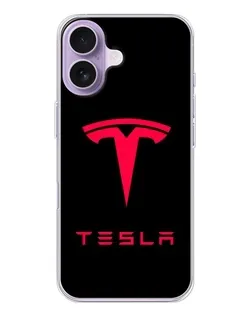 Чехол для iPhone 17 с картинкой «Tesla Red Logo»