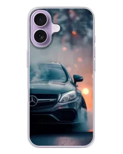 Чехол для iPhone 17 с картинкой «Mercedes — ночной город»