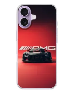 Чехол для iPhone 17 с картинкой «Mercedes AMG — красная линия»