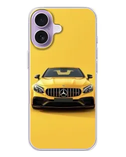 Чехол для iPhone 17 с картинкой «Желтый Mercedes GT»