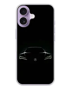 Чехол для iPhone 17 с картинкой «Mercedes — силуэт авто» Чехол для iPhone 17 с картинкой «Mercedes — силуэт авто»