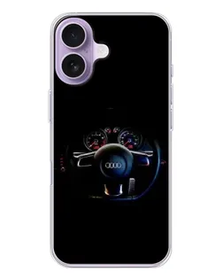 Чехол для iPhone 17 с картинкой «Салон Audi — руль» Чехол для iPhone 17 с картинкой «Салон Audi — руль»