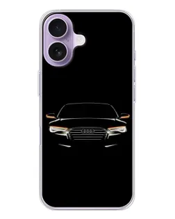 Чехол для iPhone 17 с картинкой «Audi — ночной контур»