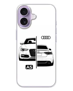 Чехол для iPhone 17 с картинкой «Audi — контрастный дизайн»