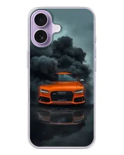 Чехол для iPhone 17 с картинкой «Audi в облаках дыма»