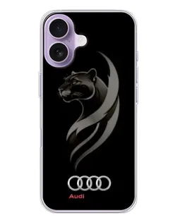 Чехол для iPhone 17 с картинкой «Графика — пантера и Audi»
