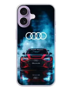 Чехол для iPhone 17 с картинкой «Audi Sport — неон»