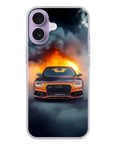 Чехол для iPhone 17 с картинкой «Audi в огненном дыму» Чехол для iPhone 17 с картинкой «Audi в огненном дыму»