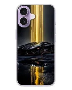 Чехол для iPhone 17 с картинкой «Ночной Lamborghini драйв»