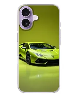 Чехол для iPhone 17 с картинкой «Салатовый Lamborghini Huracan»
