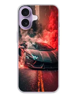 Чехол для iPhone 17 с картинкой «Lamborghini красный дым»