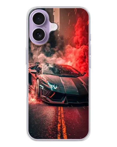 Чехол для iPhone 17 с картинкой «Lamborghini красный дым» Чехол для iPhone 17 с картинкой «Lamborghini красный дым»