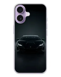 Чехол для iPhone 17 с картинкой «Черный Lamborghini Aventador»