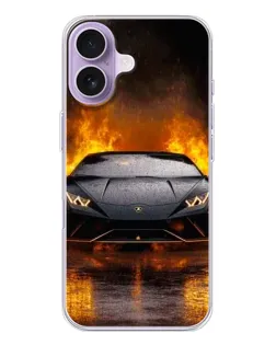 Чехол для iPhone 17 с картинкой «Lamborghini в огне»