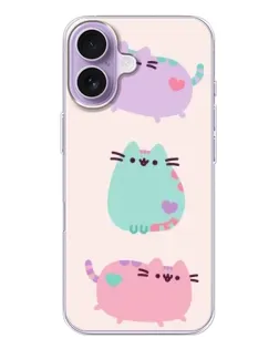 Чехол для iPhone 17 с картинкой «Pusheen трио»