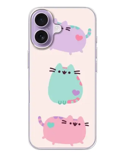 Чехол для iPhone 17 с картинкой «Pusheen трио» Чехол для iPhone 17 с картинкой «Pusheen трио»
