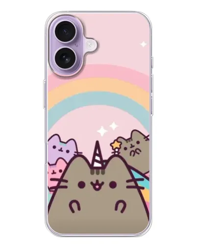 Чехол для iPhone 17 с картинкой «Единорог Pusheen» Чехол для iPhone 17 с картинкой «Единорог Pusheen»