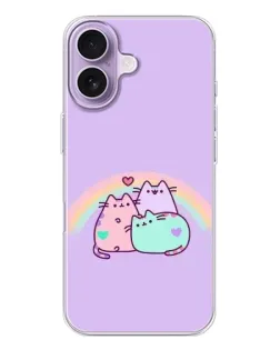 Чехол для iPhone 17 с картинкой «Радужные Пушины»