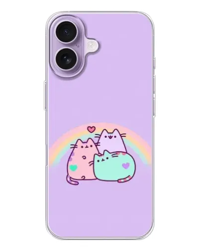 Чехол для iPhone 17 с картинкой «Радужные Пушины» Чехол для iPhone 17 с картинкой «Радужные Пушины»