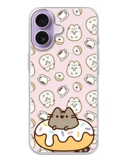 Чехол для iPhone 17 с картинкой «Пушин на пончике»