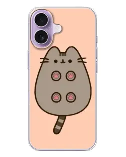 Чехол для iPhone 17 с картинкой «Пушин пузиком кверху»
