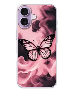 Чехол для iPhone 17 с картинкой «Бабочка в дыму»