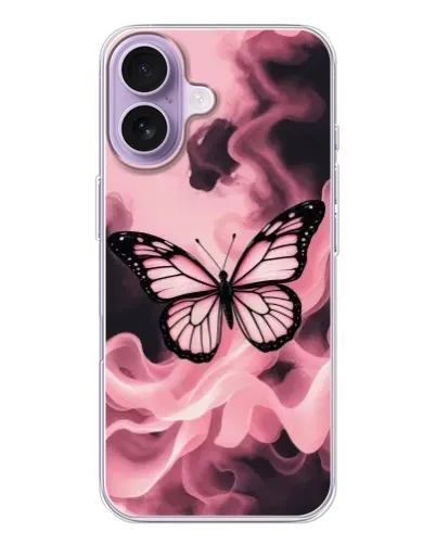 Чехол для iPhone 17 с картинкой «Бабочка в дыму» Чехол для iPhone 17 с картинкой «Бабочка в дыму»