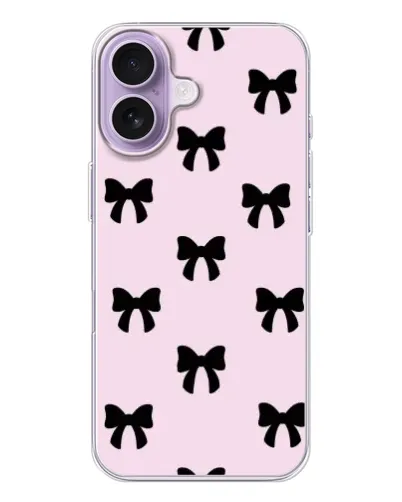 Чехол для iPhone 17 с картинкой «Черные банты Coquette» Чехол для iPhone 17 с картинкой «Черные банты Coquette»