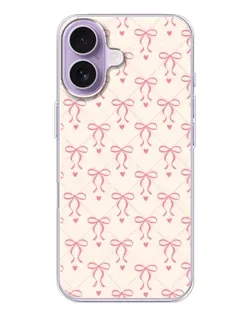 Чехол для iPhone 17 с картинкой «Розовые бантики Coquette»