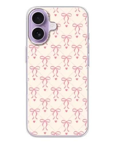 Чехол для iPhone 17 с картинкой «Розовые бантики Coquette» Чехол для iPhone 17 с картинкой «Розовые бантики Coquette»