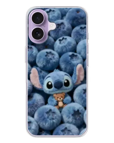 Чехол для iPhone 17 с картинкой «Стич и голубика» Чехол для iPhone 17 с картинкой «Стич и голубика»