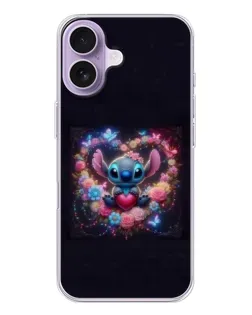 Чехол для iPhone 17 с картинкой «Stitch в цветах»
