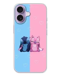 Чехол для iPhone 17 с картинкой «Stitch и Angel Love»