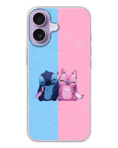 Чехол для iPhone 17 с картинкой «Stitch и Angel Love» Чехол для iPhone 17 с картинкой «Stitch и Angel Love»