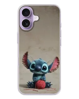 Чехол для iPhone 17 с картинкой «Стич на коричневом фоне»