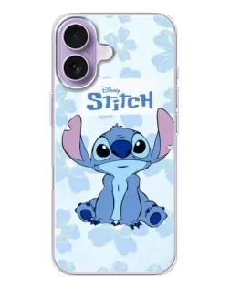 Чехол для iPhone 17 с картинкой «Stitch среди цветов»