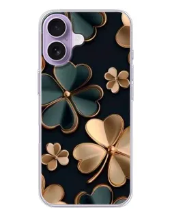 Чехол для iPhone 17 с картинкой «Клевер в золоте»