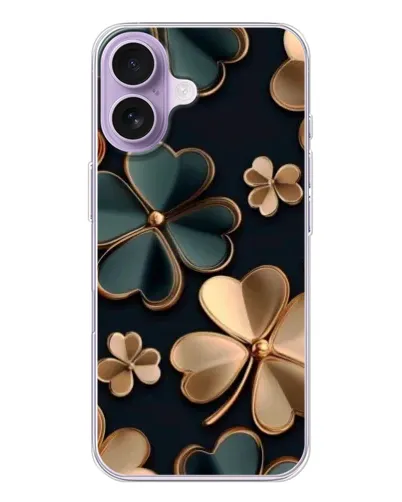 Чехол для iPhone 17 с картинкой «Клевер в золоте»