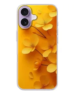 Чехол для iPhone 17 с картинкой «Золотые лепестки»
