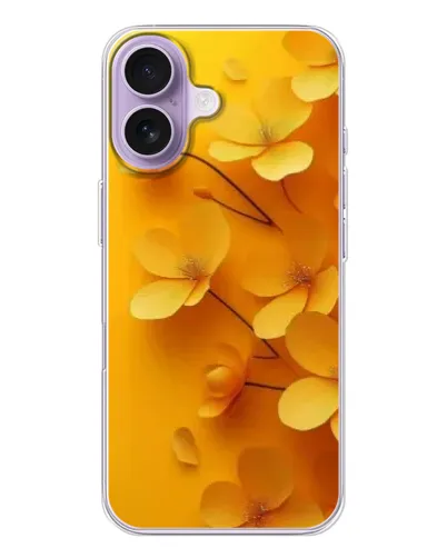 Чехол для iPhone 17 с картинкой «Золотые лепестки»