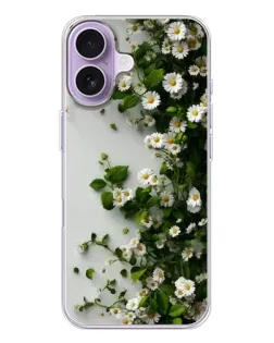 Чехол для iPhone 17 с картинкой «Ветка мелких белых цветов»