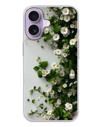 Чехол для iPhone 17 с картинкой «Ветка мелких белых цветов»