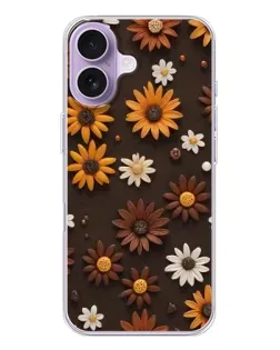 Чехол для iPhone 17 с картинкой «Узор из маленьких подсолнухов»