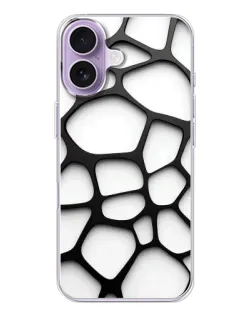 Чехол для iPhone 17 с картинкой «Белая объемная сетка» Чехол для iPhone 17 с картинкой «Белая объемная сетка»