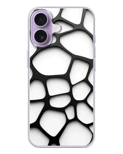 Чехол для iPhone 17 с картинкой «Белая объемная сетка» Чехол для iPhone 17 с картинкой «Белая объемная сетка»
