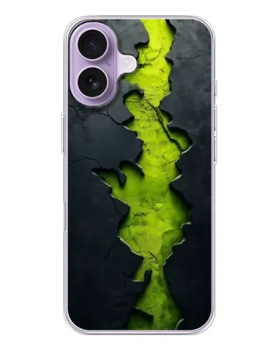 Чехол для iPhone 17 с картинкой «Салатовый разлом скалы» Чехол для iPhone 17 с картинкой «Салатовый разлом скалы»