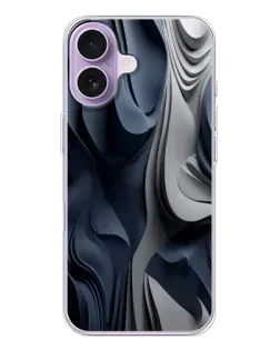 Чехол для iPhone 17 с картинкой «Объемные синие складки» Чехол для iPhone 17 с картинкой «Объемные синие складки»