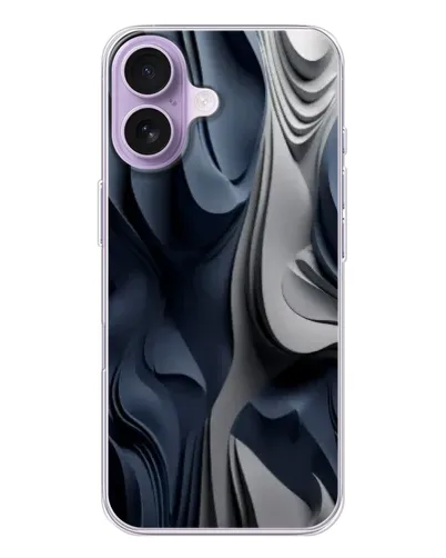 Чехол для iPhone 17 с картинкой «Объемные синие складки» Чехол для iPhone 17 с картинкой «Объемные синие складки»