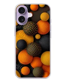 Чехол для iPhone 17 с картинкой «Объемные оранжевые сферы» Чехол для iPhone 17 с картинкой «Объемные оранжевые сферы»