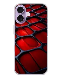 Чехол для iPhone 17 с картинкой «Красная глянцевая сетка» Чехол для iPhone 17 с картинкой «Красная глянцевая сетка»
